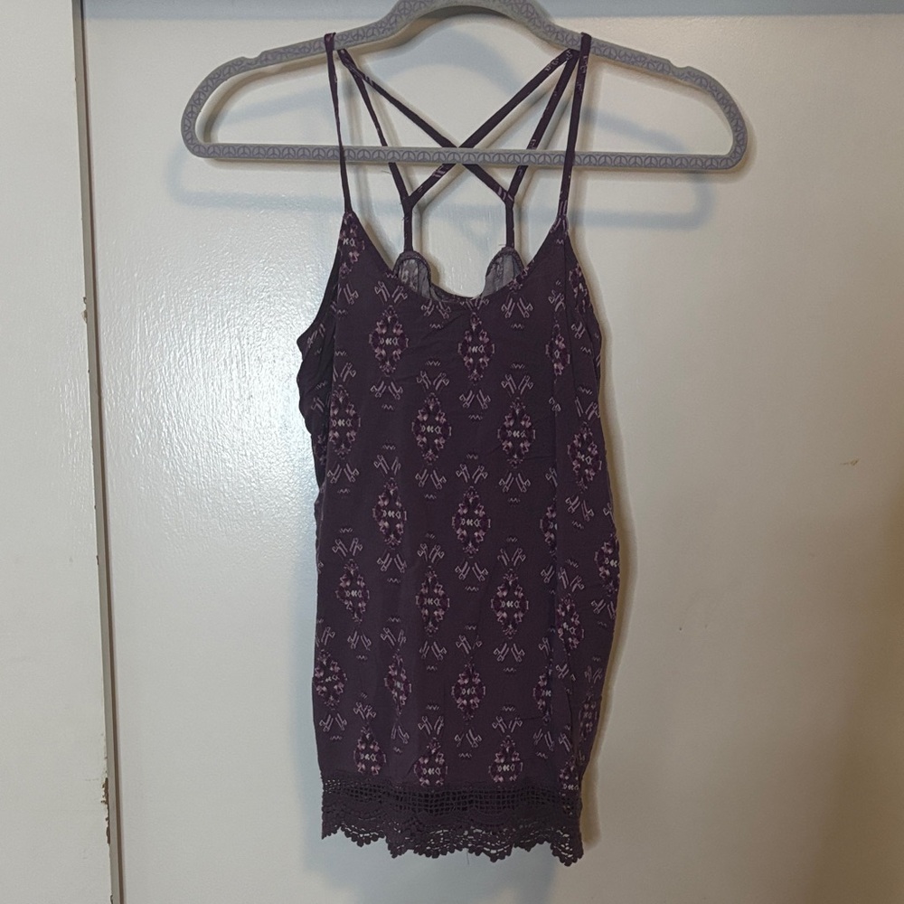 Mossimo Supply Co. Purple Patterned Camisole